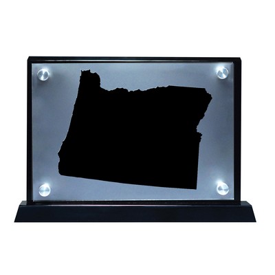 Floating Oregon Map Shape Award
