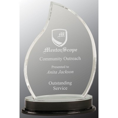 8 1/4" Silver Flame Impress Acrylic Award