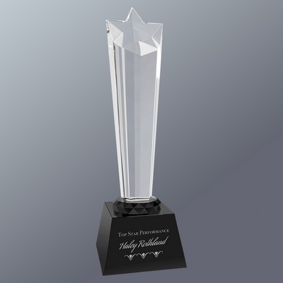 Rising Star with Black Base, Medium (10"H)