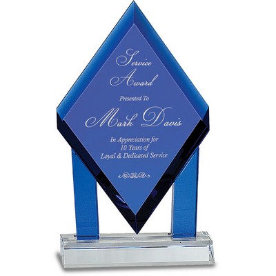 Blue Crystal Floating Diamond Award
