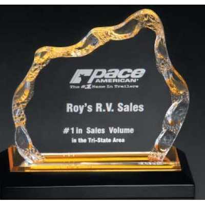 Gold Glacier Award w/ Reflective Base (6"x6")