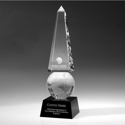 12" Monumental Globe Obelisk Award