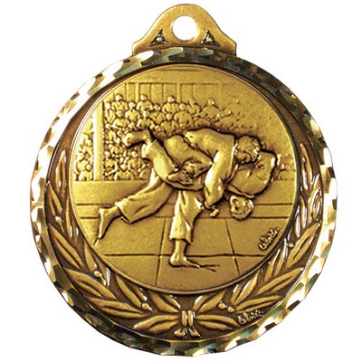 Stock Diamond Struck Medal (Judo)2 3/4"