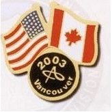 Double Flag Stock Lapel Pin