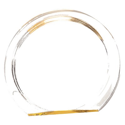6.375" Gold Round Halo Acrylic