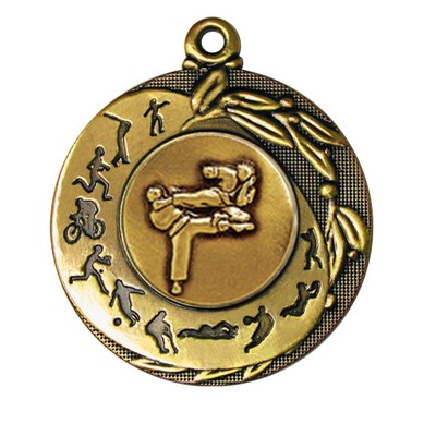 Stock Sport Silhouettes 2" Medal- Karate