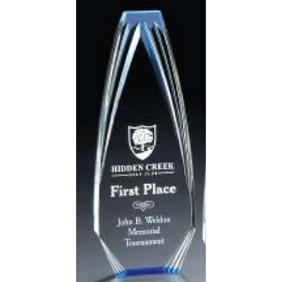 7" Blue Diamond Obelisk Acrylic Award