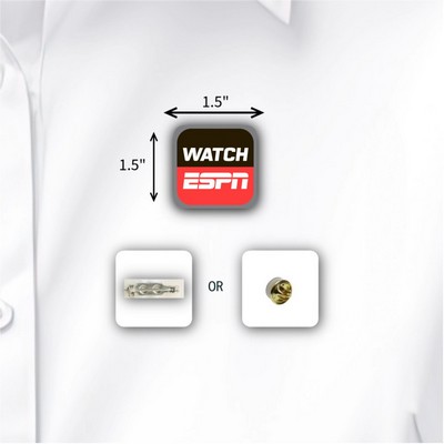 Laminated Name Badge (1.5"X1.5") Square - No Personalization