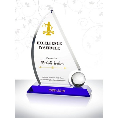 Smooth Sailing Crystal Award