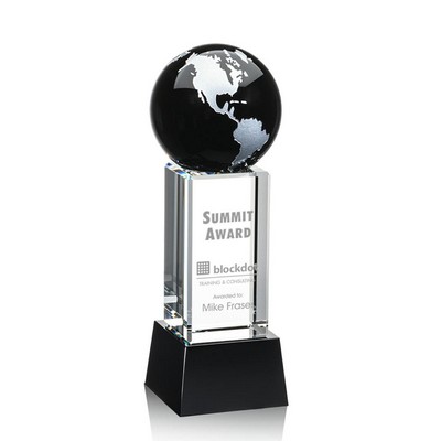 Luz Globe Award on Base - Black/Silver