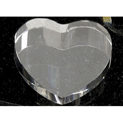 Crystal Heart Shape Paper Weight (2"x2")