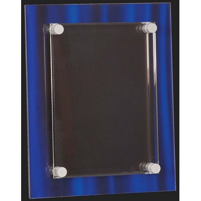 Blue Elegance Floating Acrylic Award Plaque S - 10'' h