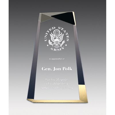 6"x9" Faceted Wedge with Gold Highlights