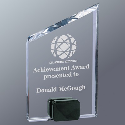 Crystal Peak with Black Cube Base, Medium (5"x 8"H)