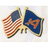 Double Flag Custom Lapel Pin