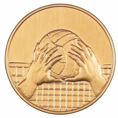 2" Volleyball General Stamped Medallion Insert Disc