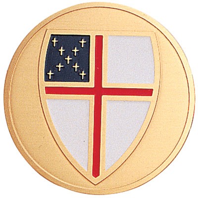 2" Episcopal Etched Enameled Medallion Insert Disc