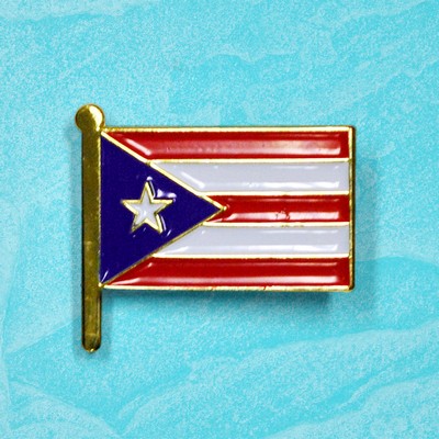 Die Struck Puerto Rican Flag Pin