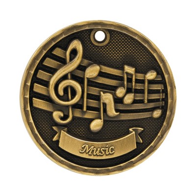 2" 3D Music Medal