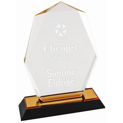 7" Gold Octagon Point Impress Acrylic Award