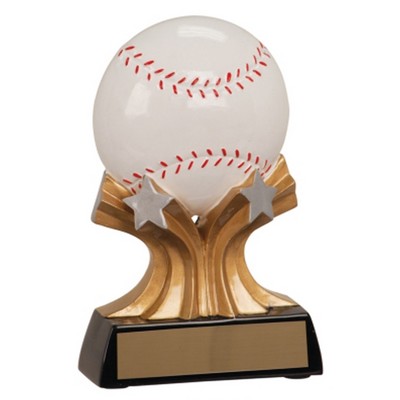 5" Baseball Shooting Star Resin Trophy
