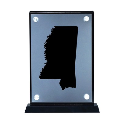 Floating Mississippi Map Shape Award