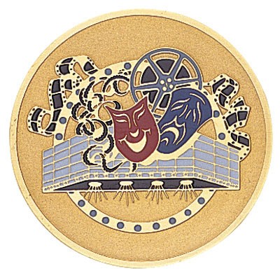 2" Drama Etched Enameled Medallion Insert Disc