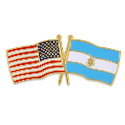 USA & Argentina Flag Pin