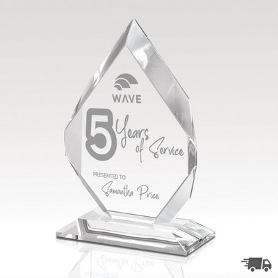 Bevel Crystal Award - Elation 9"