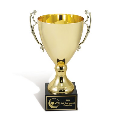 Large Gold Metal Trophy Cup
