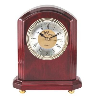Wood Mantle Clock, 8"H