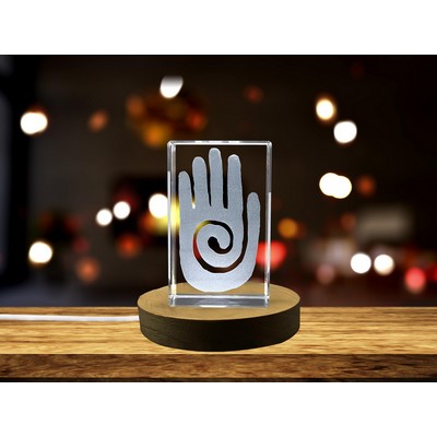 Beautifully Engraved Hopi Symbol Crystal Sculpture | Unique Native American Decor Gift