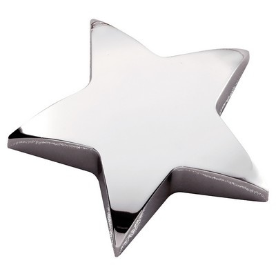Chrome Plated Metal Star Paperweight