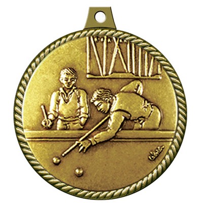 Stock Medal w/ Rope Border (Billiards) 2 1/4"