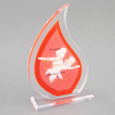 Acrylic Flame Award (5-3/8"x 8-1/2"x 2")