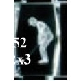 3D Golfer Optical Crystal Award (2"x2"x3")