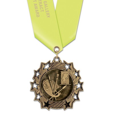 Art TS Medal w/Satin Neck Ribbon (2¼")