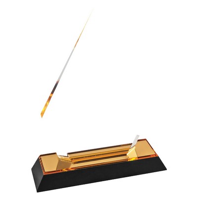 5" x 7" Gold Arrow Point Impress Acrylic Award