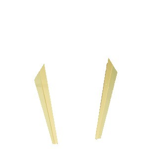 4.75X7.5 Color Edge Gold Diamond 1" Thick Acrylic