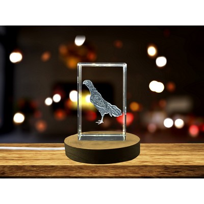 Kulang Chicken Crystal Trophy Award - Engraved Figurine for the Philippines