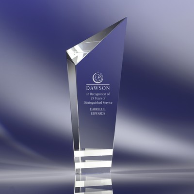 The Torch of Success Crystal Award 10"