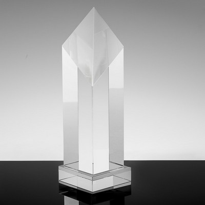 Clear Heba Tower Award (9.25" x 2.75" x 2.75")