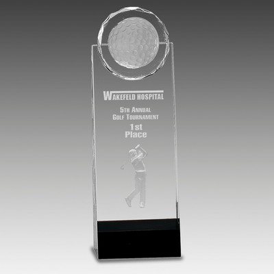 Crystal Standup with 3D Golfer