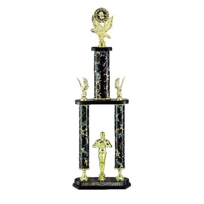 Black/Giold Three Column with Figure and Trim (Takes Riser and Insert)