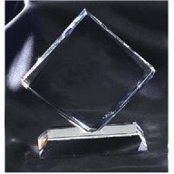 Optic Crystal Beveled Diamond - Small