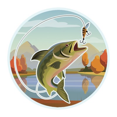 2" Fishing Mylar Medallion Insert Disc