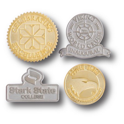 1 1/4" (1.25") Die Struck Sandblast Lapel Pin