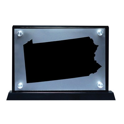 Floating Pennsylvania Map Shape Award