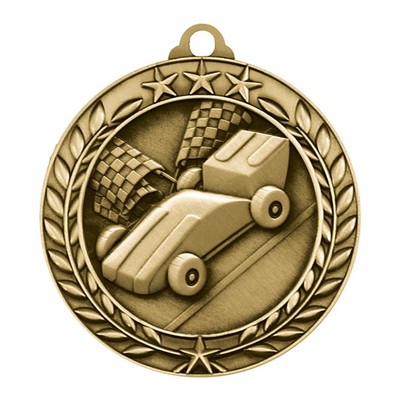 1.75" Wreath Award Pinewood Derby Medal