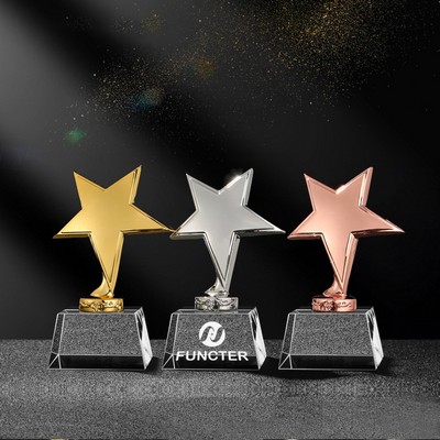 Star Zinc Alloy & Crystal Trophy